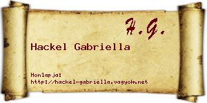 Hackel Gabriella névjegykártya